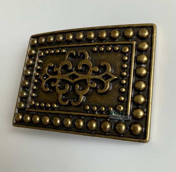 Vintage Interchangeable Rectangular Belt Buckle w… - image 6