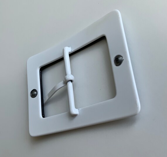 Rectangular Black and White MOD Retro Layered Ena… - image 6