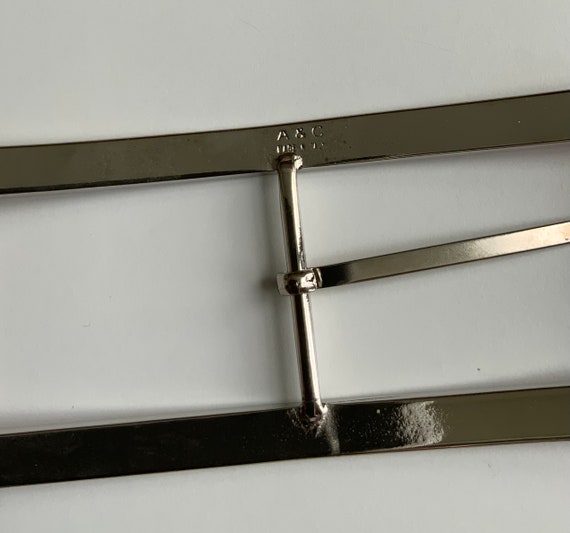 Large Red Rectangular Centre Bar Belt Buckle Retr… - image 7