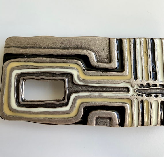 Beautiful Rectangle Patterned Retro Neutrals Abst… - image 6