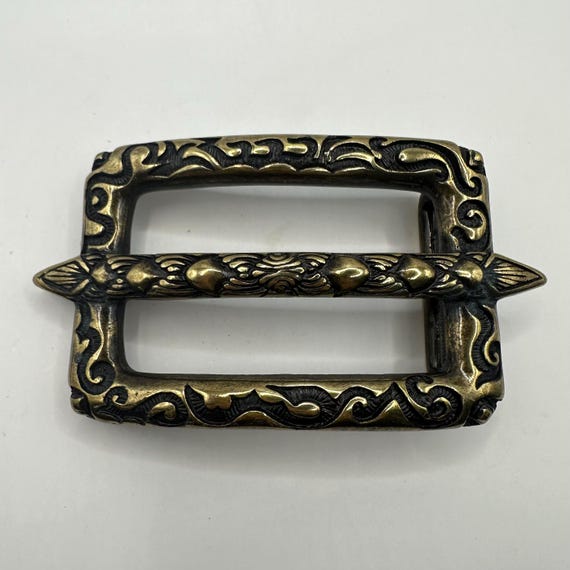 Rectangular, Vintage, Interchangeable Belt Buckle… - image 1