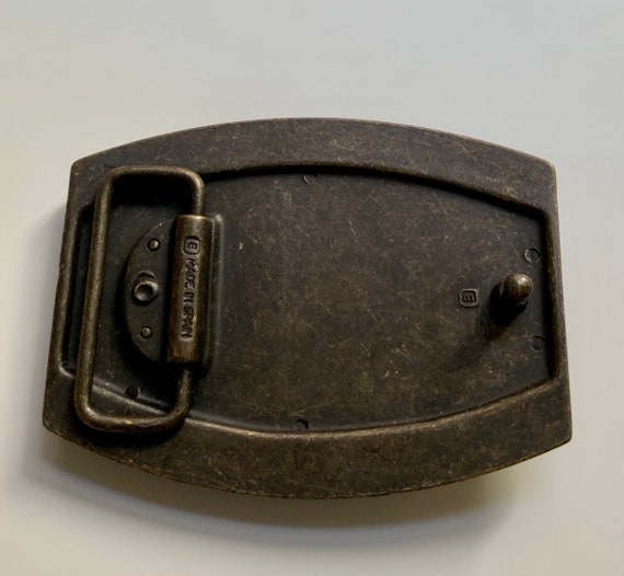 Spanish Made Vintage Rounded Rectangular Belt Buc… - image 10