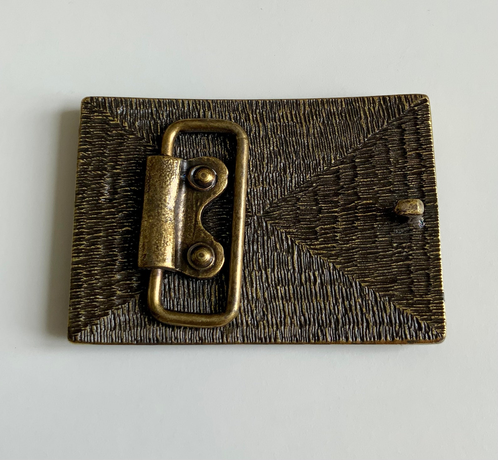 Vintage Interchangeable Rectangular Belt Buckle With Round Studs and ...