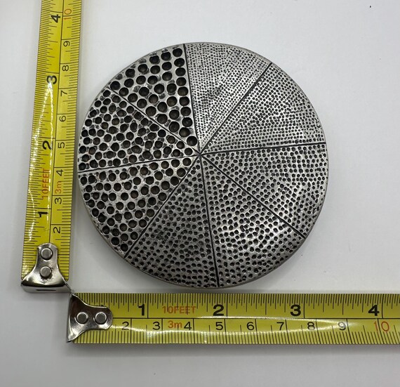 Large Circle Abstract Pattern Dots Belt Buckle, I… - image 8