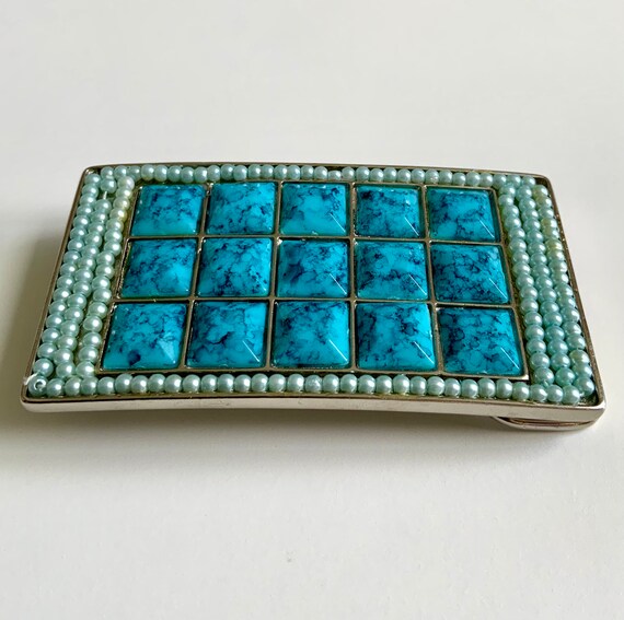 Large Rectangular Vintage Interchangeable Belt Bu… - image 3