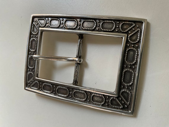 Rare Rectangular centre bar belt buckle with uniq… - image 5