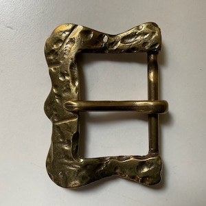 Vintage,Viking belt buckle w/ handbeaten aesthetic.Old brass plate