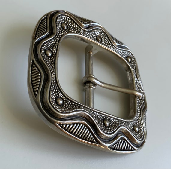 Vintage Rounded Rectangular Abstract Wavy Pattern… - image 6