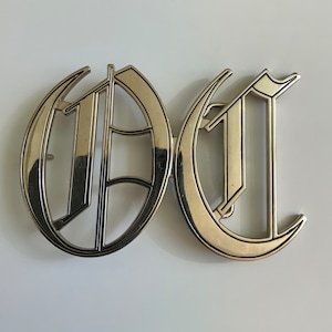 Gothic Font OC Orange Country Y2k 2000s’ Interchangeable Belt Buckle Vintage Unique Text Typography Buckle
