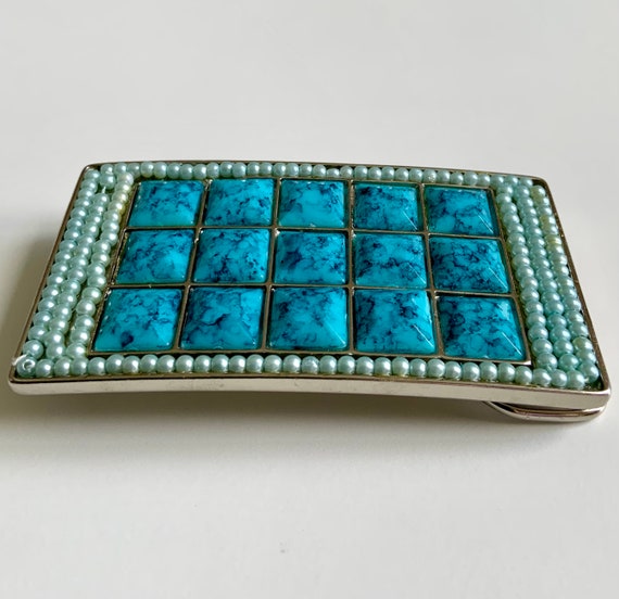 Large Rectangular Vintage Interchangeable Belt Bu… - image 6