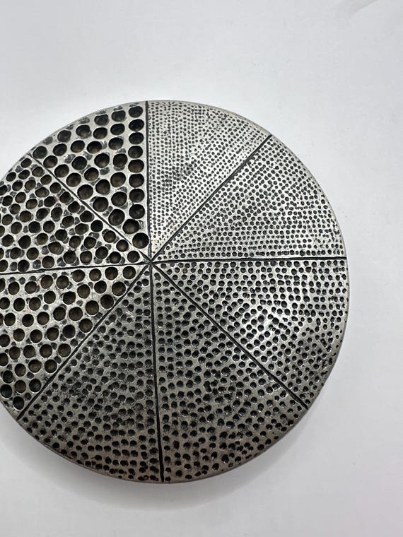 Large Circle Abstract Pattern Dots Belt Buckle, I… - image 7