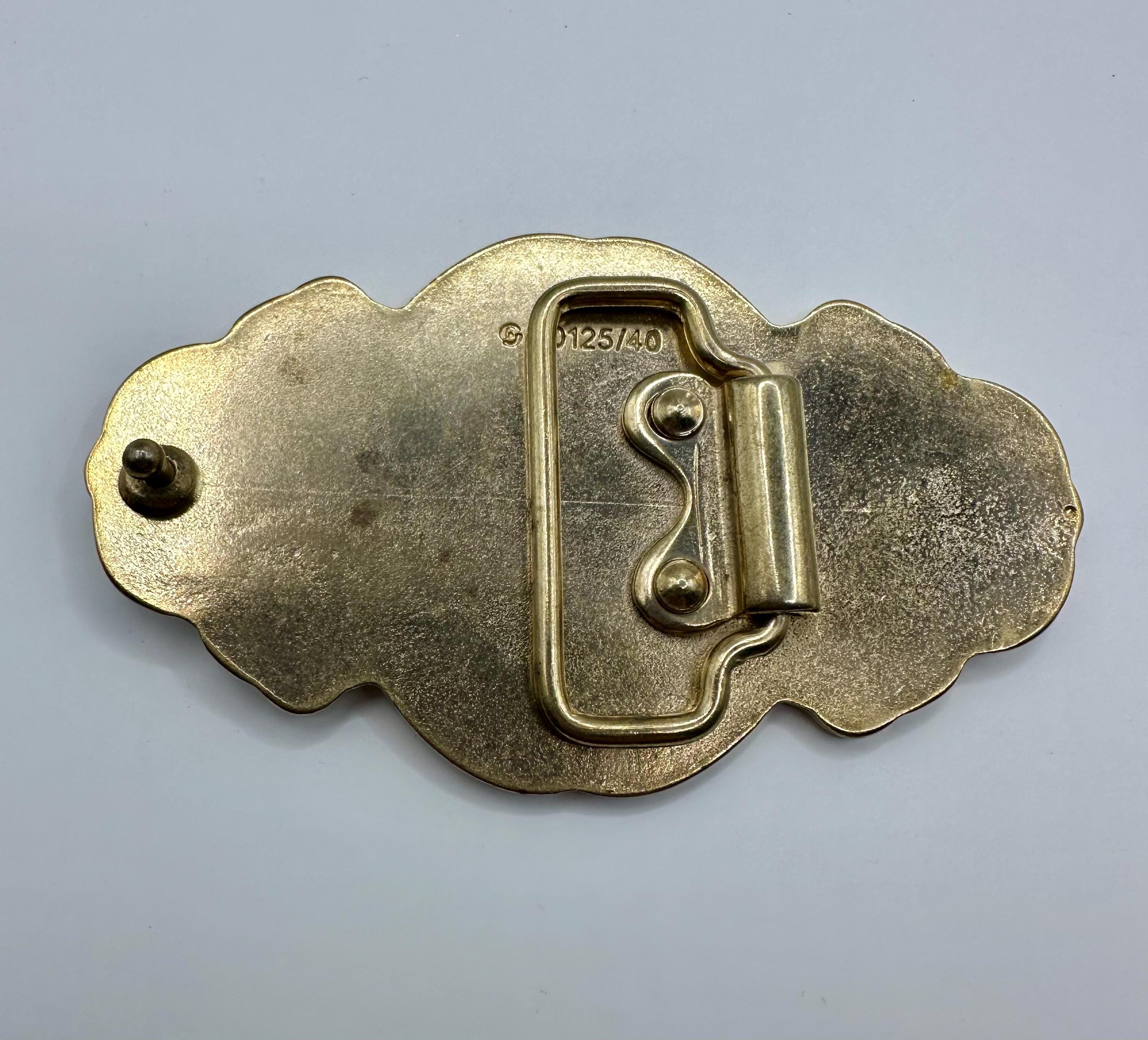 Vintage Greek style belt buckle Brass Plated Vintage Belt Buckle Greek Myth, Bergamot main image 2