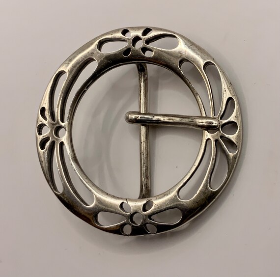 Large Circle Centre Bar Interchangeable Belt Buck… - image 4