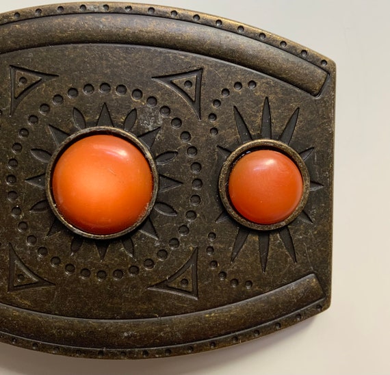 Spanish Made Vintage Rounded Rectangular Belt Buc… - image 7