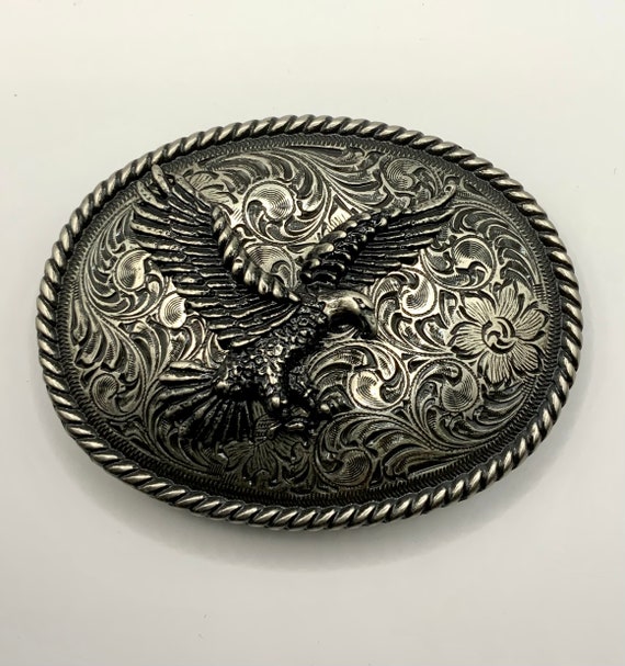Vintage Western Cowboy Cowgirl Rodeo Flying Eagle Belt  display picture 2