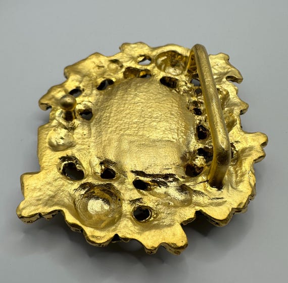 Beautiful Victorian Cameo Belt Buckle, Vintage Belt Buckle  display picture 3