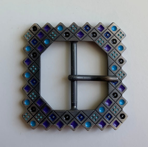 Retro MCM Check Patterned Unique Rare Vintage Blue Designs  display picture 1