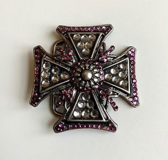 Y2K Rhinestone/Jeweled Cross emblem Belt Rhinestone Cross Belt | Y2K Fusion main image 3