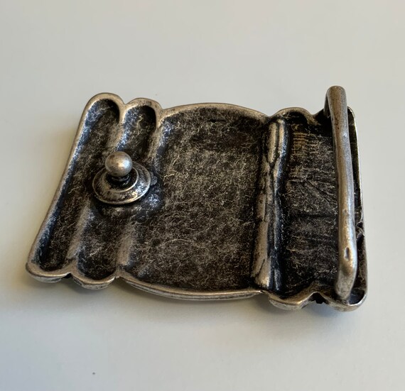 Engraved Rectangular Belt Buckle Handmade Aesthet… - image 8