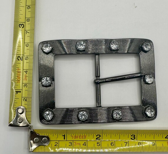 Large Rectangular Rectangle Belt Buckle Centre Ba… - image 9