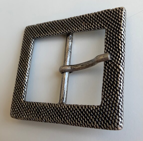 Snakeskin Snake Print Rectangular Centre Bar Belt… - image 4