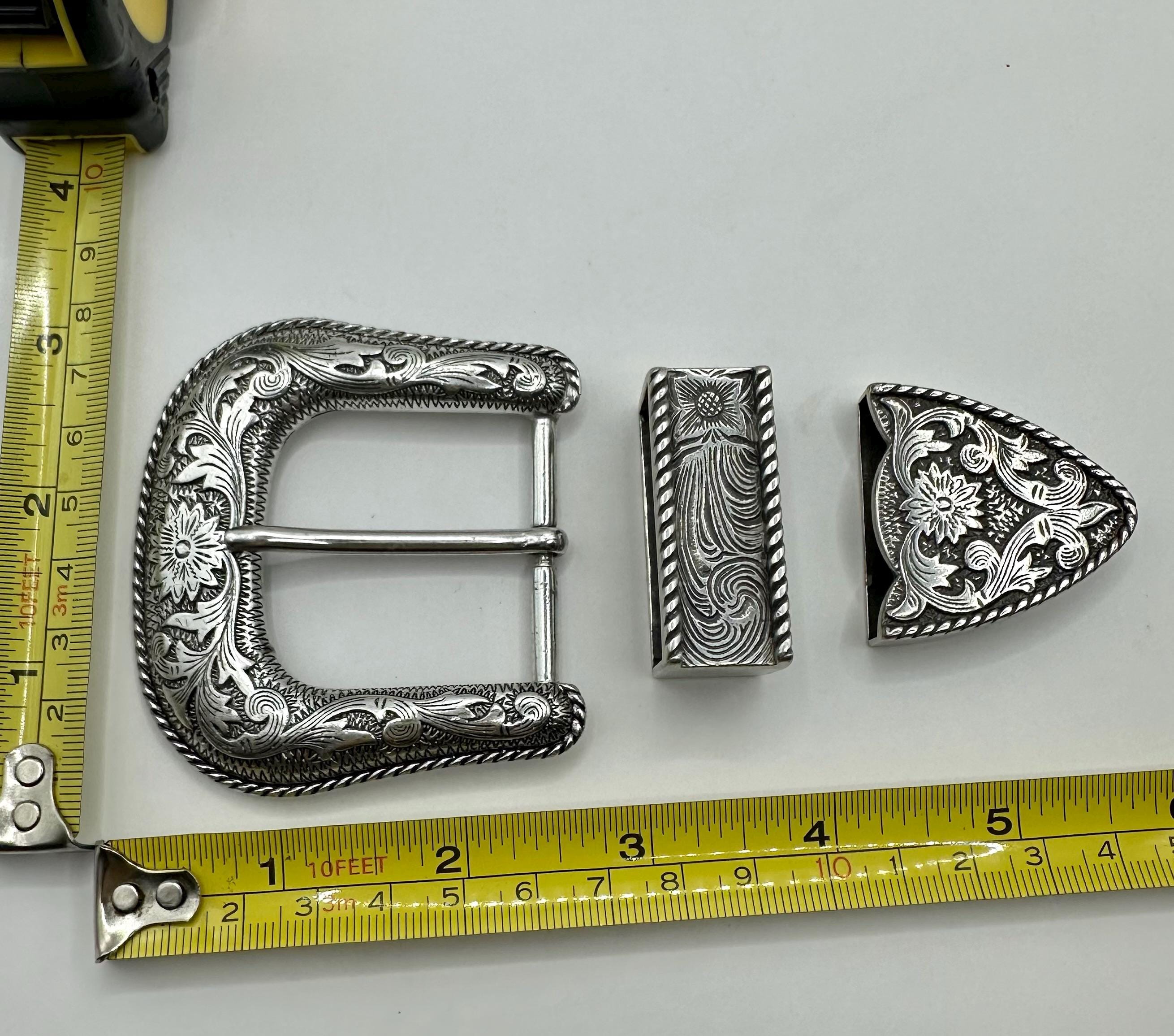 Vintage Western buckles w belt bundle of 3 Amazon.com: 1 1/2 main image 3