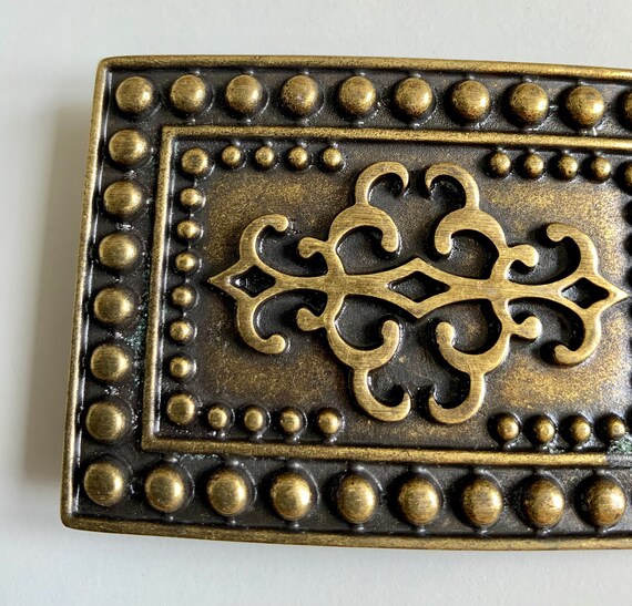 Vintage Interchangeable Rectangular Belt Buckle w… - image 7