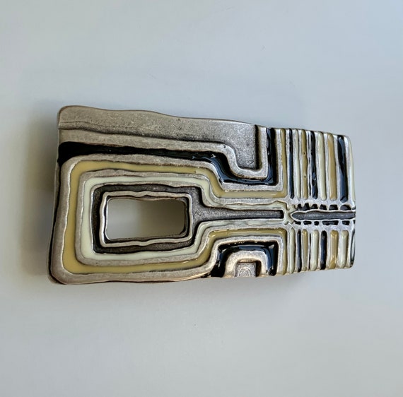 Beautiful Rectangle Patterned Retro Neutrals Abst… - image 5