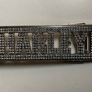 Harley-Davidson Womens Harley Bling Buckle.#HDWBU10086-CRY.Nickel plated.