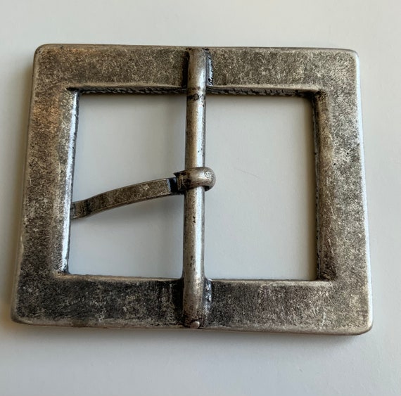 Snakeskin Snake Print Rectangular Centre Bar Belt… - image 6