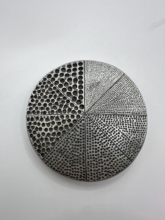 Large Circle Abstract Pattern Dots Belt Buckle, I… - image 3
