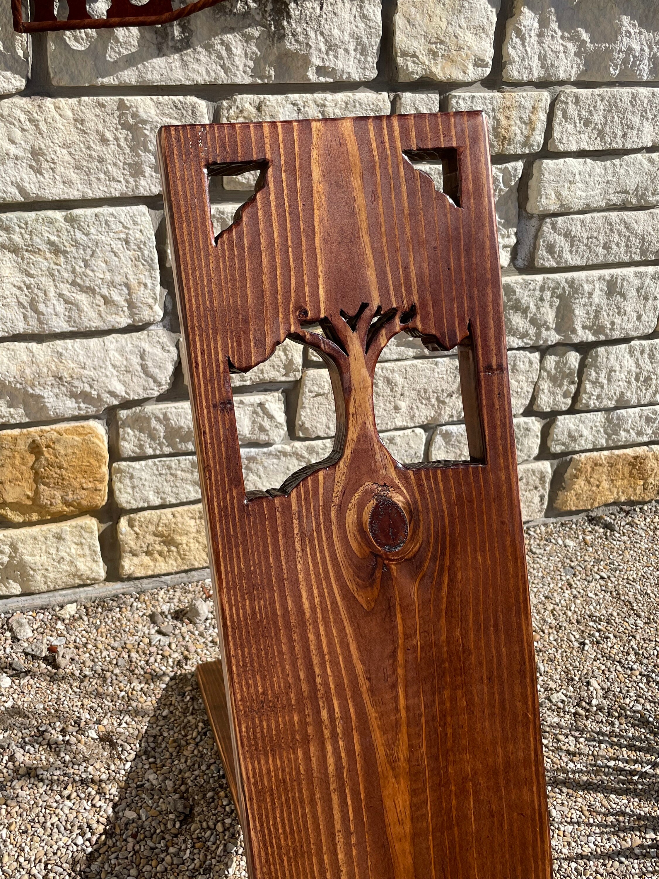 Viking Chair With Tree Design. Relaxed Angle for Comfort. Handmade in ...