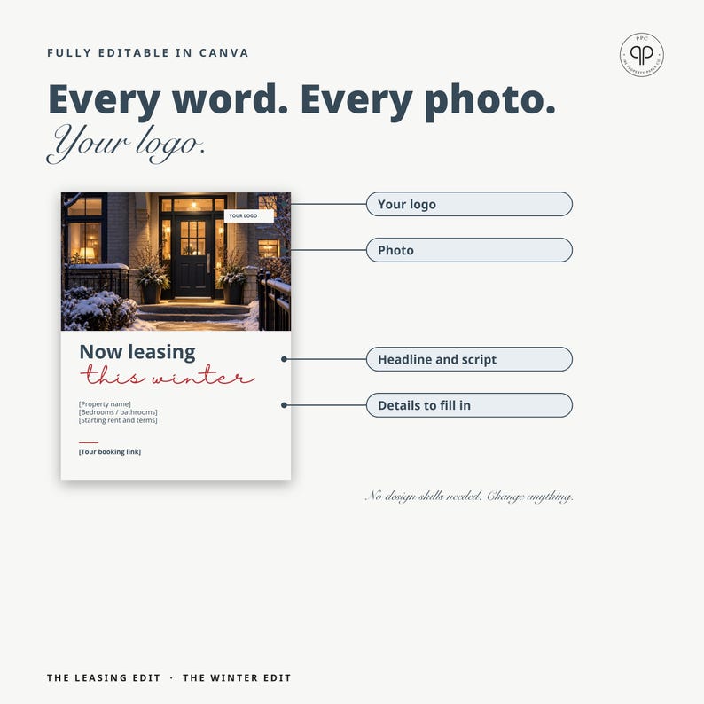 Instagram Templates, Editable Canva Social Media Posts for Property Managers & Leasing Offices | The Winter Edit, Seasonal Templates image 6