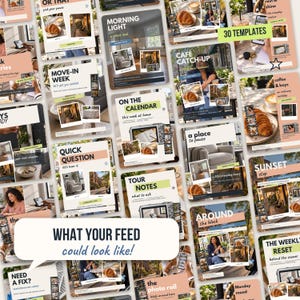 30 Editable Canva Instagram Templates for Leasing Offices, Property Managers (Lifestyle Social Style) imagem 2
