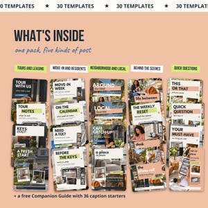 30 Editable Canva Instagram Templates for Leasing Offices, Property Managers (Lifestyle Social Style) imagem 3