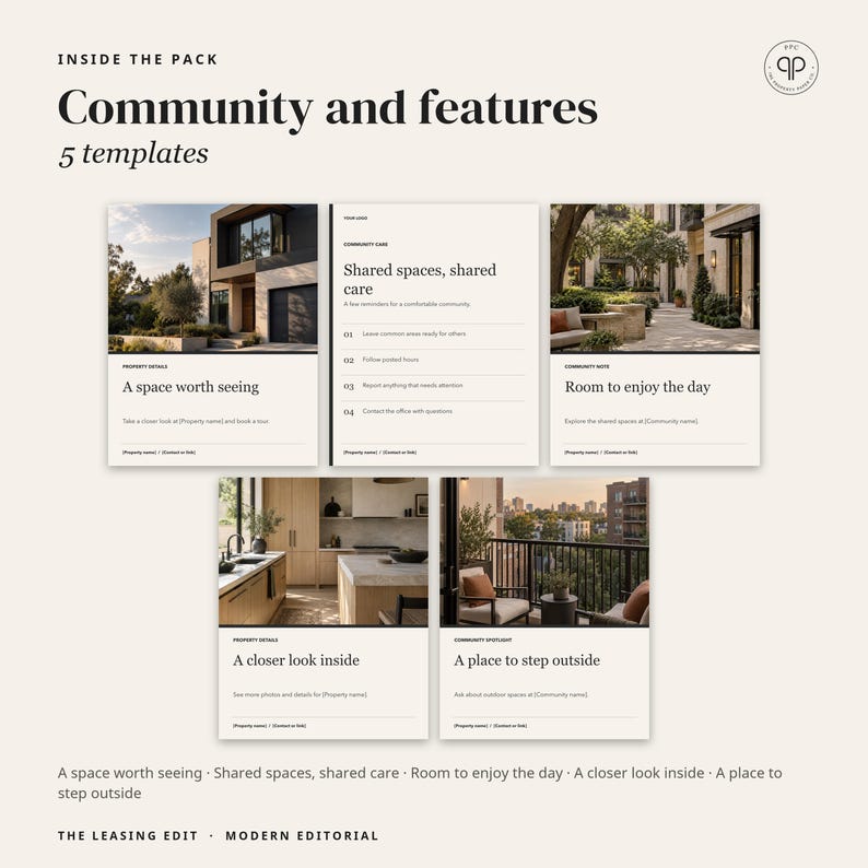 Apartment Instagram Templates, 30 Editable Canva Social Media Templates for Property Managers | Modern Edit image 18