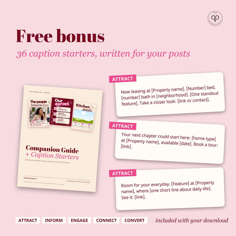 Instagram Templates for Property Managers, 50 Editable Canva Posts for Landlords, Leasing Offices & Rentals zdjęcie 7