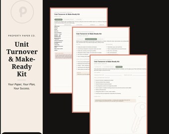 Kit de lista de verificación para la rotación de la unidad / Limpieza, lista de pendientes, PDF de inspección