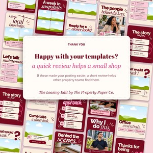 Instagram Templates for Property Managers, 50 Editable Canva Posts for Landlords, Leasing Offices & Rentals zdjęcie 20