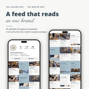 Instagram Templates, Editable Canva Social Media Posts for Property Managers & Leasing Offices | The Winter Edit, Seasonal Templates image 7