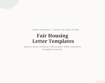 Cartas de respuesta del propietario: Aprobación, denegación, condicional (plantillas de Canva)