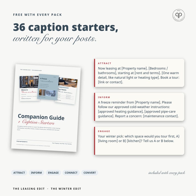Instagram Templates, Editable Canva Social Media Posts for Property Managers & Leasing Offices | The Winter Edit, Seasonal Templates image 8
