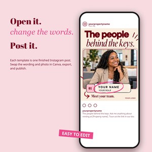 Instagram Templates for Property Managers, 50 Editable Canva Posts for Landlords, Leasing Offices & Rentals zdjęcie 18