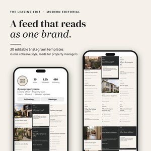 Apartment Instagram Templates, 30 Editable Canva Social Media Templates for Property Managers | Modern Edit image 19