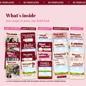 Instagram Templates for Property Managers, 50 Editable Canva Posts for Landlords, Leasing Offices & Rentals zdjęcie 5