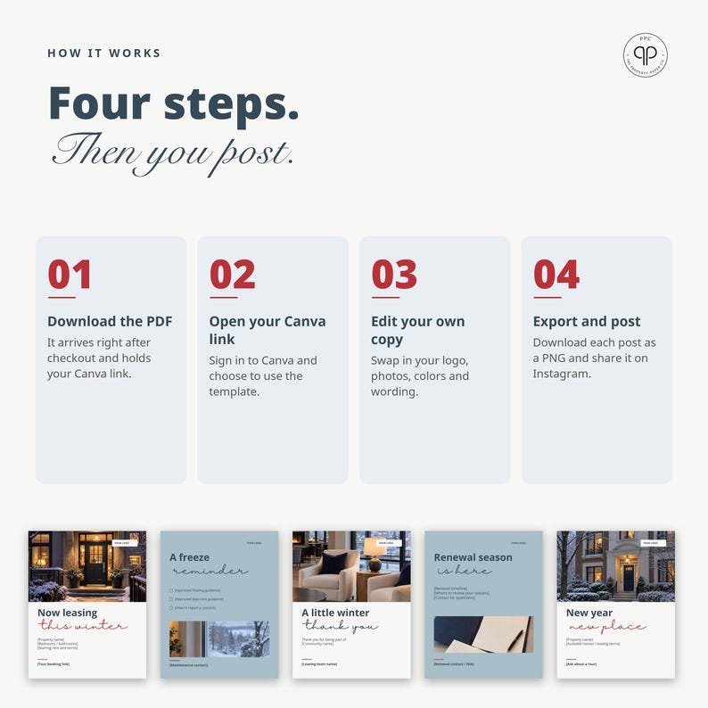 Instagram Templates, Editable Canva Social Media Posts for Property Managers & Leasing Offices | The Winter Edit, Seasonal Templates image 11