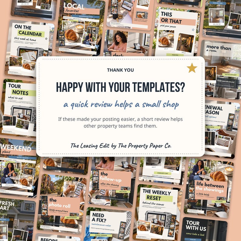 30 Editable Canva Instagram Templates for Leasing Offices, Property Managers (Lifestyle Social Style) imagem 10