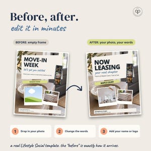 30 Editable Canva Instagram Templates for Leasing Offices, Property Managers (Lifestyle Social Style) imagem 5