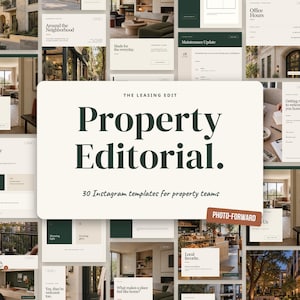 Apartment Instagram Templates, 30 Editable Canva Property Editorial Posts for Leasing Offices & Landlords