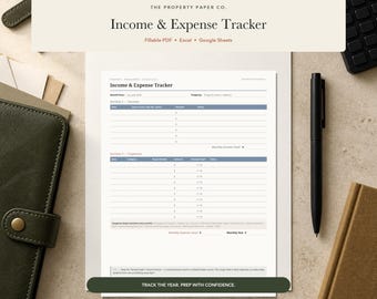 Rental Income & Expense Tracker Bundle | Excel, Google Sheets, Fillable PDF